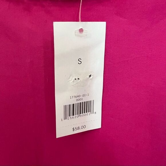 Banana Republic Blouse Womens Small Pink Cotton Open Sleeve Ruffle Sleeve Top - Picture 5 of 6